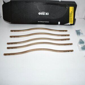 Goo-Ki Champagne Bronze Cabinet Pulls,5 Pack, Zinc Alloy Handles, NWT